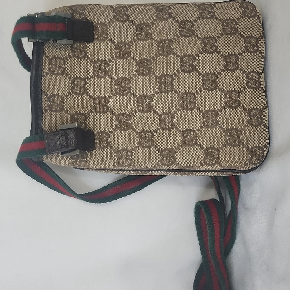 ✨️GUCCI GG Canvas Web Mini Pouch Shoulder Bag - Picture 7 of 16